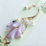 藤の花　イヤーフック　季節の花　片耳用
