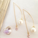 ❤︎tiny heart❤︎pearl❤︎一粒アメリカンピアス