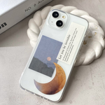 【全機種対応】My moon. アルコールインクアート スマホケース 月 インナーシート/ステッカー