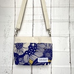 ☆大きな花柄生地と帆布のサコッシュ☆ショルダーバッグ☆