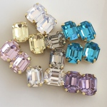 処分品/AA級/16コ入り 6×8mm・カラーMIX  ガラスストーン