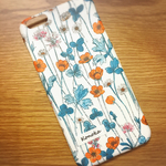 iPhone全機種/各種スマホ対応 名入れできます♡リバティ ジョセフィンズ・ガーデン/オレンジ カバー