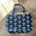 💎柄厚手デニム手提げbag大きめ