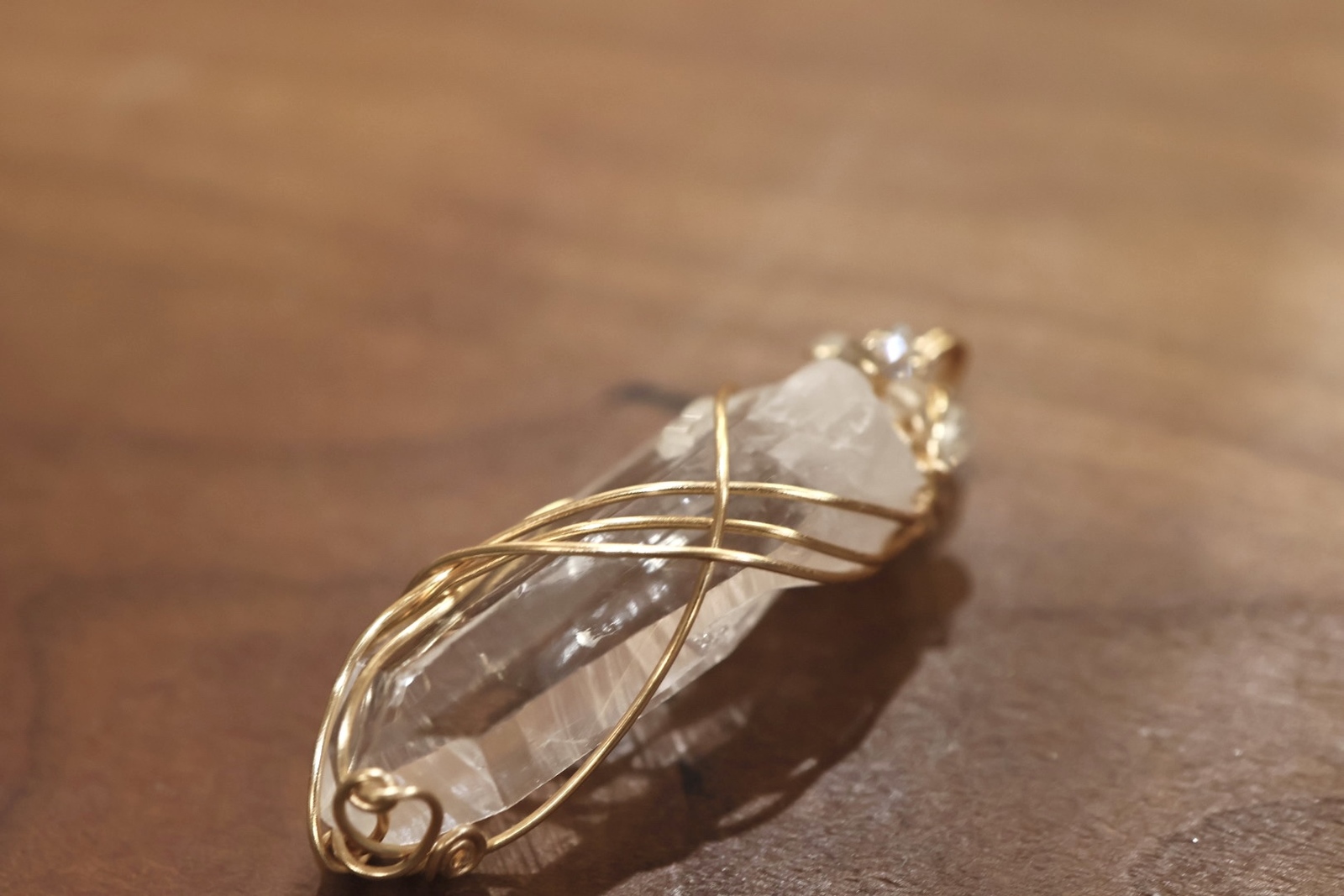 ヒマラヤ水晶 クリスタル原石 ペンデュラム レムリアンシード