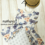 夏のリゾート服♡リボンフレアTシャツ♡トロピカルハイビスカス