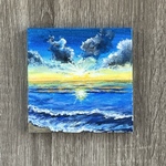 プチキャンバス絵画シリーズ♡アクリル画《原画》✴︎ 目覚める海 ✴︎
