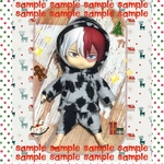 ねんどろいどどーる　服　ヒョウ柄パーカー上下セット　no.4
