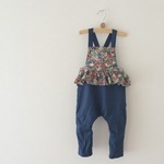 LIBERTYフリルサロペット＊thorpe×navy