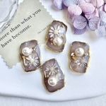 【送料無料】ハンドメイド　パーツセット　レジンパーツ　カボション　ドライフラワー