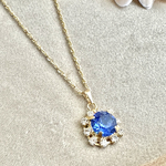 Swarovski サファイアのクリスタルペンダント