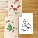 クリスマスとお正月のポストカード（キセツノオタヨリシリーズ）