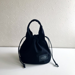 帆布の巾着バッグ   ブラック