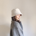 【新作】ふんわり暖かな秋冬コットンツイードの帽子✳︎レディースバケットハット【選べるサイズ受注生産】