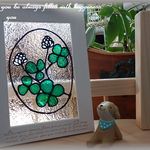 2★* クローバー　ステンドグラス風　デザイン 雑貨★*・°