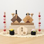 木製雛人形､桜橘､吊し飾り､(花びら)名前札名入無料､おひな様､おひなさま､ひな人形､送料無料､[15]-③