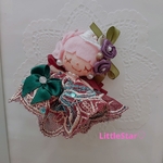 ローズクォーツ付ドール♡ドールチャーム♡ハンドメイド