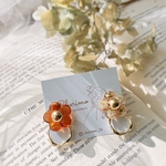 新作♡2way×フラワー×ドライフラワー×フープ レジン イヤリング ピアス アクセサリー 冬 