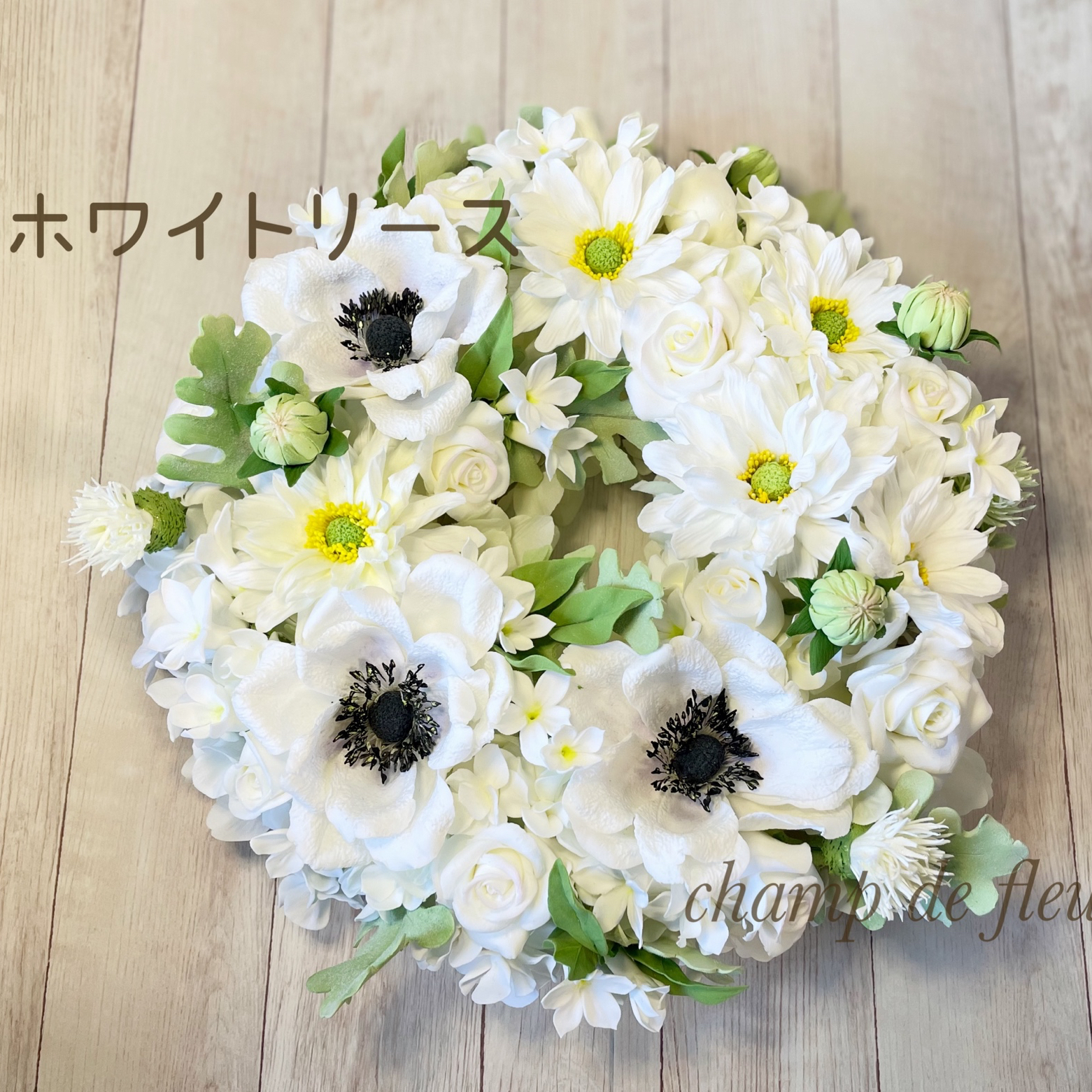 専用となりました】クレイフラワー❁フラワーリース特大❁鳥
