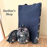 ウィリアム・モリス生地使用⭐︎ トートバッグ・ポーチ・丸底巾着⭐︎3点セットでの販売です！