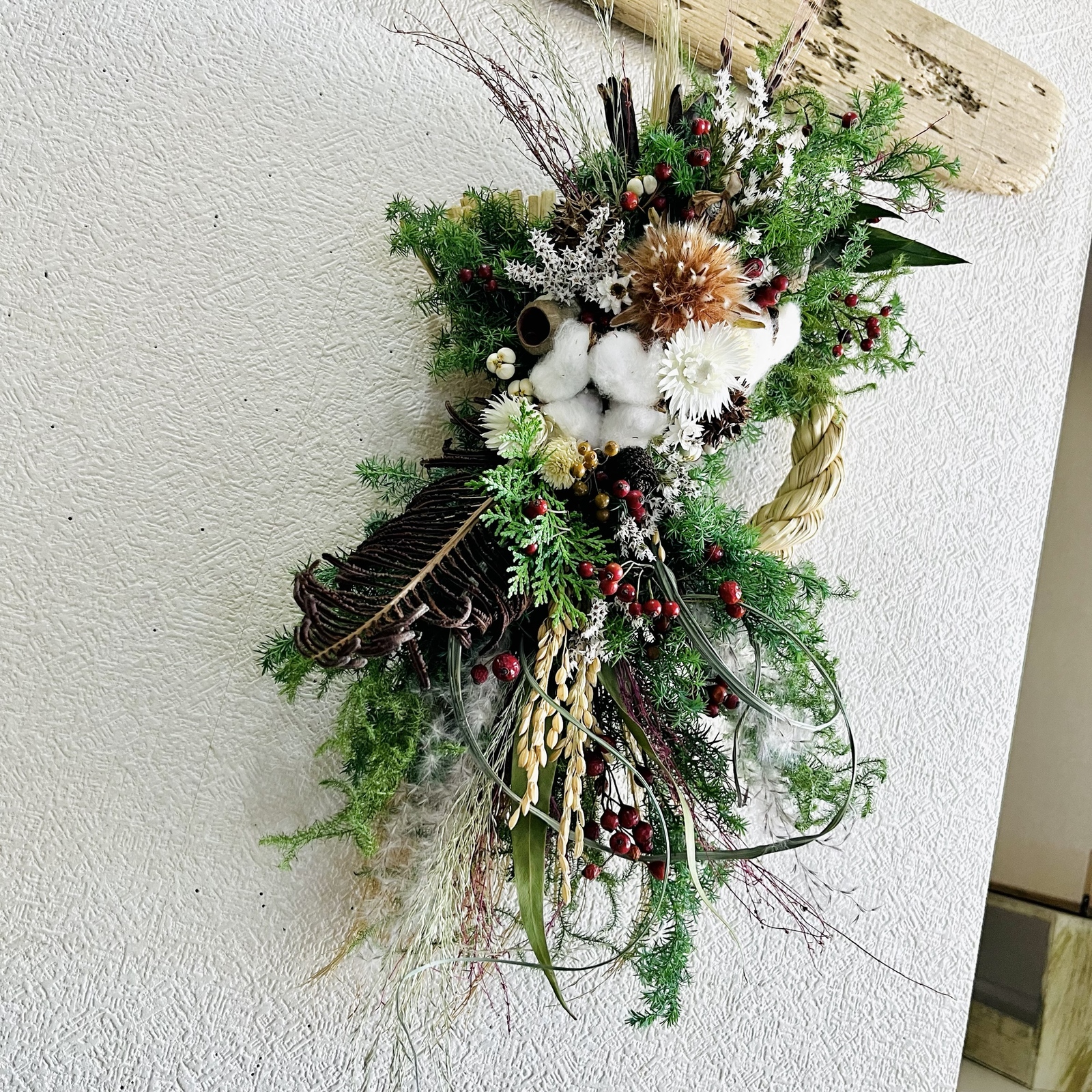 大きめ 8way飾る向き×クリスマス×しめ縄8way クリスマスリース しめ縄