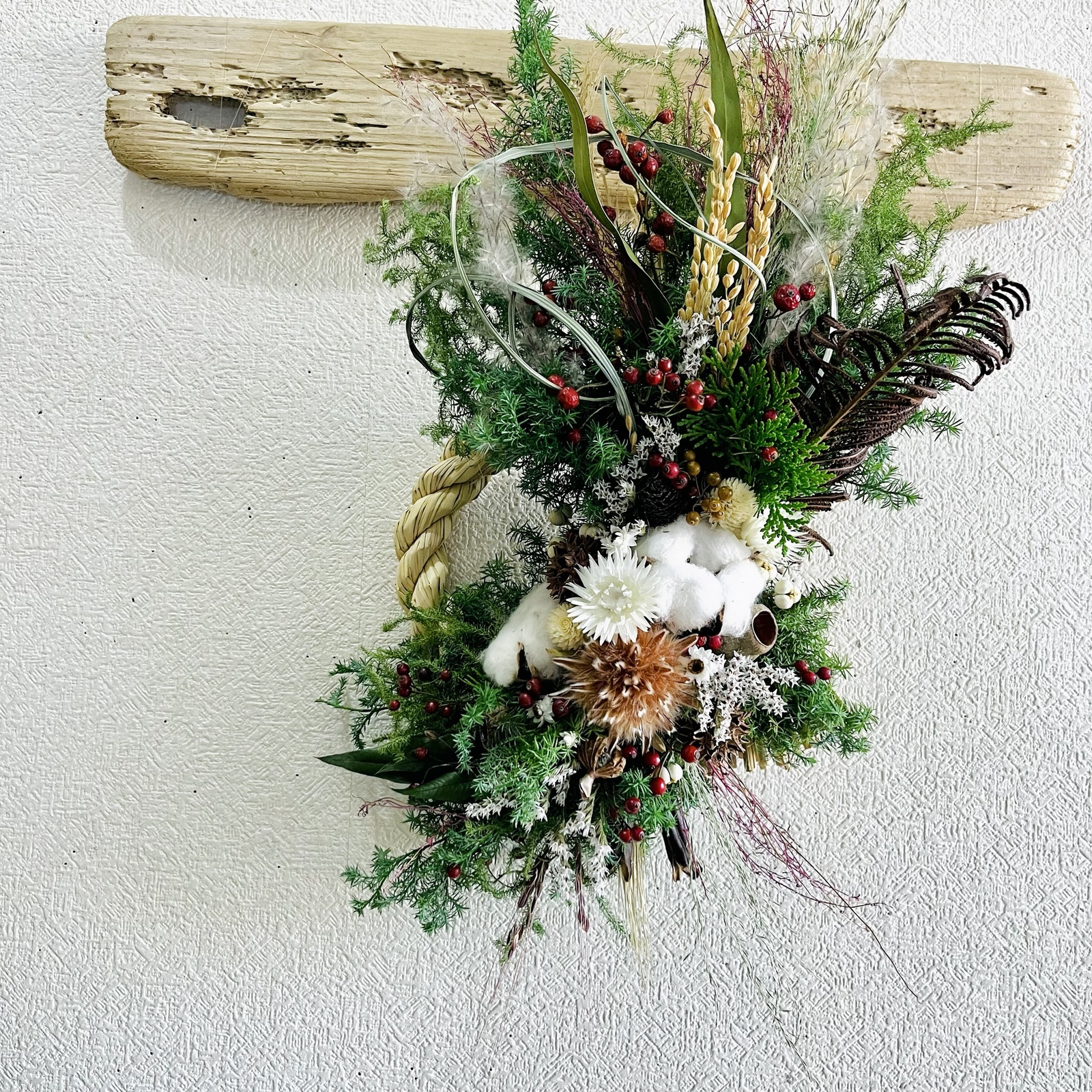 大きめ 8way飾る向き×クリスマス×しめ縄8way クリスマスリース しめ縄