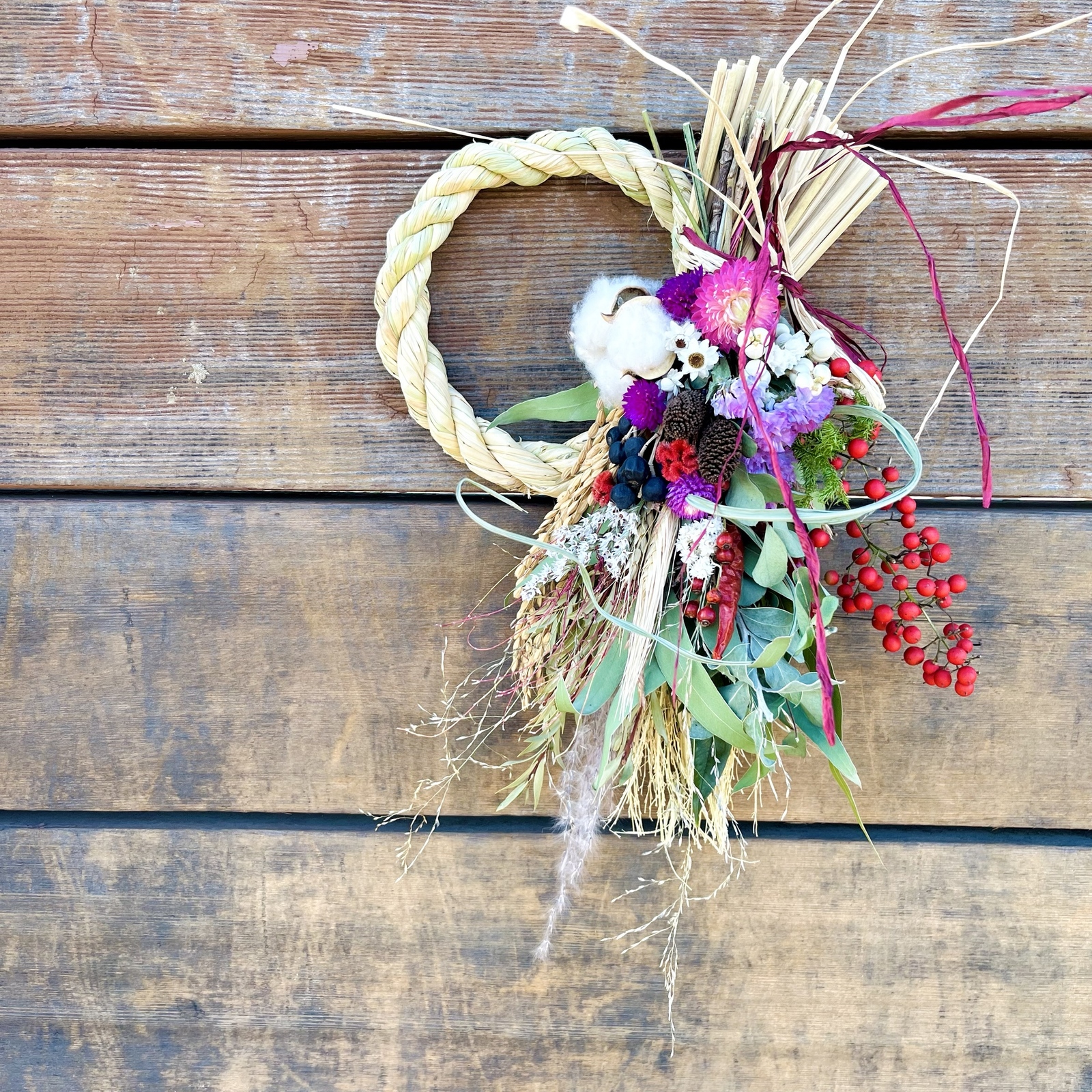 向き4種スワッグになるしめ縄 向き4種類スワッグになるしめ縄しめ縄スワッグしめ縄リース