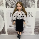 リカちゃん服　トップスとスカートとピアスの3点セット