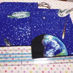宇宙柄の巾着２枚セット