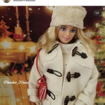 ダッフルコート　Barbie用　ミルクホワイト