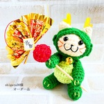 ☆shigatu30様　オーダー品～🎍龍のコスプレでお正月！な猫さん