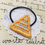 △刺繍さんかくヘアゴム△オレンジ