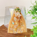 15 大人かわいい　インド刺繍リボン　お花　キーホルダー　秋色　