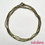 🆕使い方いろいろ　ビーズのロングネックレス　マットゴールド