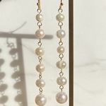 6連パール✨淡水パールピアス/イヤリング変更可