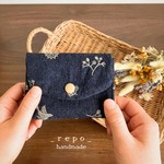 コインケース / 小鳥の刺繍生地♫