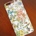 iPhone全機種/各種スマホ対応 名入れできます♡リバティ ワイルドフラワー♡オーダーメイドカバー♡