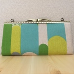 緑が爽やかながま口長財布