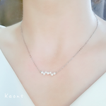 可愛らしい つけっぱなし◎ 淡水パールネックレス　ステンレスネックレス　パールネックレス　華奢　上品　可愛い　シンプルネックレス