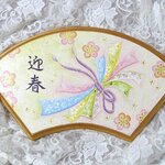 ご予約品❤トールペイント　熨斗扇（送料込み）