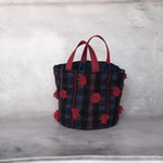  Ponpon-Totebag  Small　Navy
