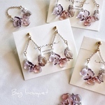 【受注制作】Bag bouquet(pink)ピアス/イヤリング
