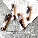 【特集掲載】4pcs★charm・rectangle marble（アセテートチャーム）