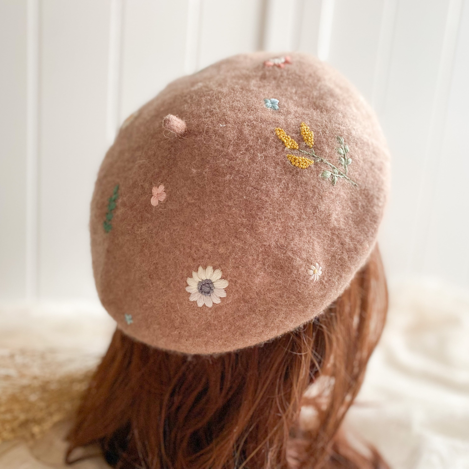 受注制作】みちくさベレー ～お色が選べる手刺繍のベレー帽