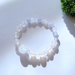 ❄️雪影のBLUE❄️　PaleBlue🩵 ホワイトラブラドライト・ブルーレースアゲート・ホワイトカルセドニー・ローズクォーツ