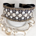 1000円🎉 1/31まで ☆インド刺繍リボン カチューシャ　No.i012