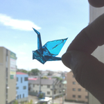 透明折り鶴の箸置き2点セット