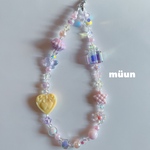 ✨🧚メルヘンパーツストラップ　ビーズアクセサリー　オーロラパーツ　パールアクセサリー