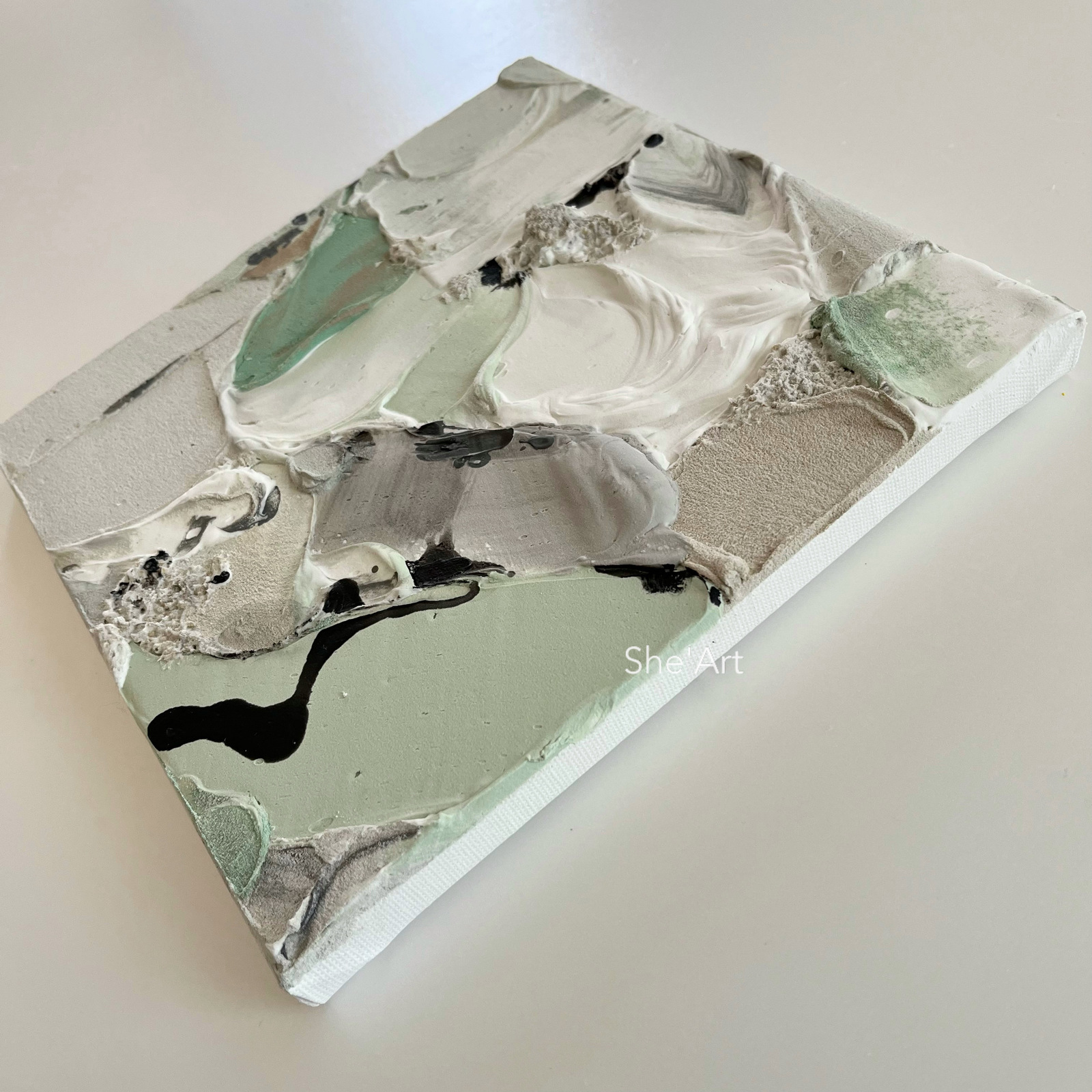 原画𝙎𝙈・nuance・モスグリーン モダンアート・北欧・モダン