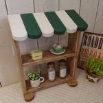 半額特価★カフェ風シェルフ　M☆置き型　飾り棚　背板なし