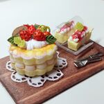 ミニチュア いちごのクレープケーキ